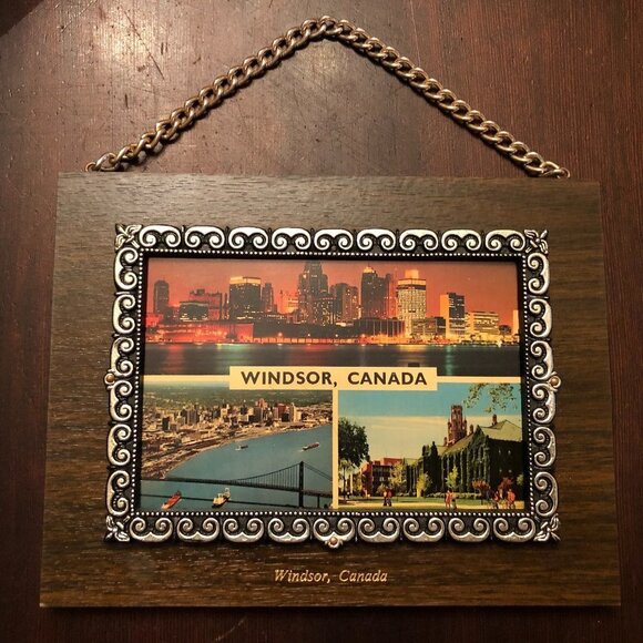 Vintage Postcard Plaque: Windsor Ontario 1970's. - Picture 1 of 1